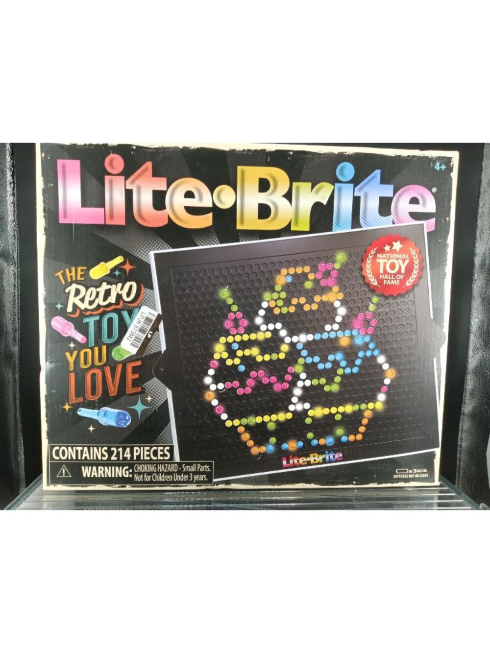 Lite-Brite Retro Toy 4 Light Modes 214 Pieces Batteries Req